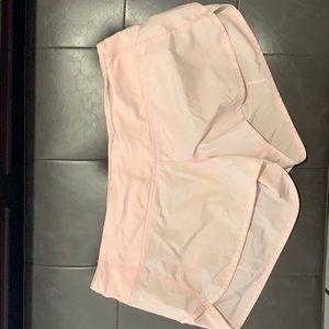 Lululemon blush pink sparkle speed shorts
